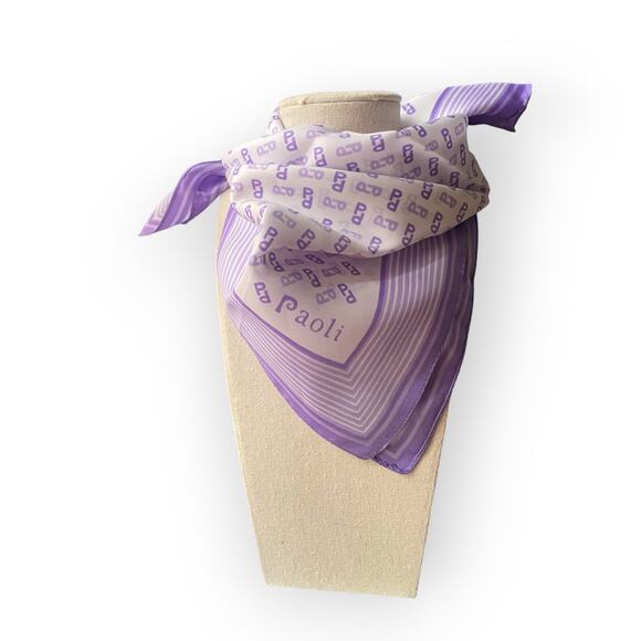 Vintage Gino Paoli purple scarf in pristine condition - Picture 1 of 3